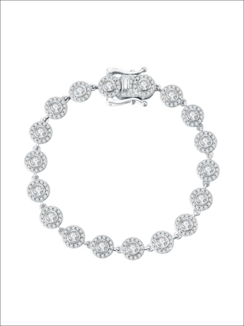 Moissanite Tennis Bracelet 3mm D Color VVS1 Round Cut 925 Silver 14k Gold Plated